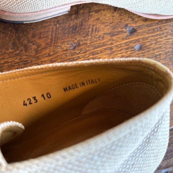 Billy Reid Men\'s Indianola Rare Canvas Tan Chukka Boot Hand made in Italy US 10 main image 8